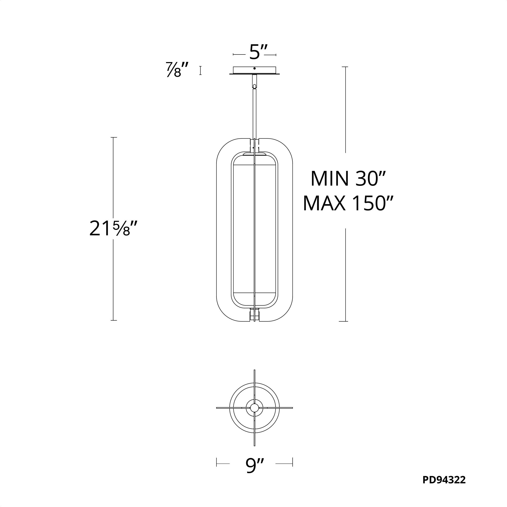 Echelon Long Pendant - Diagram