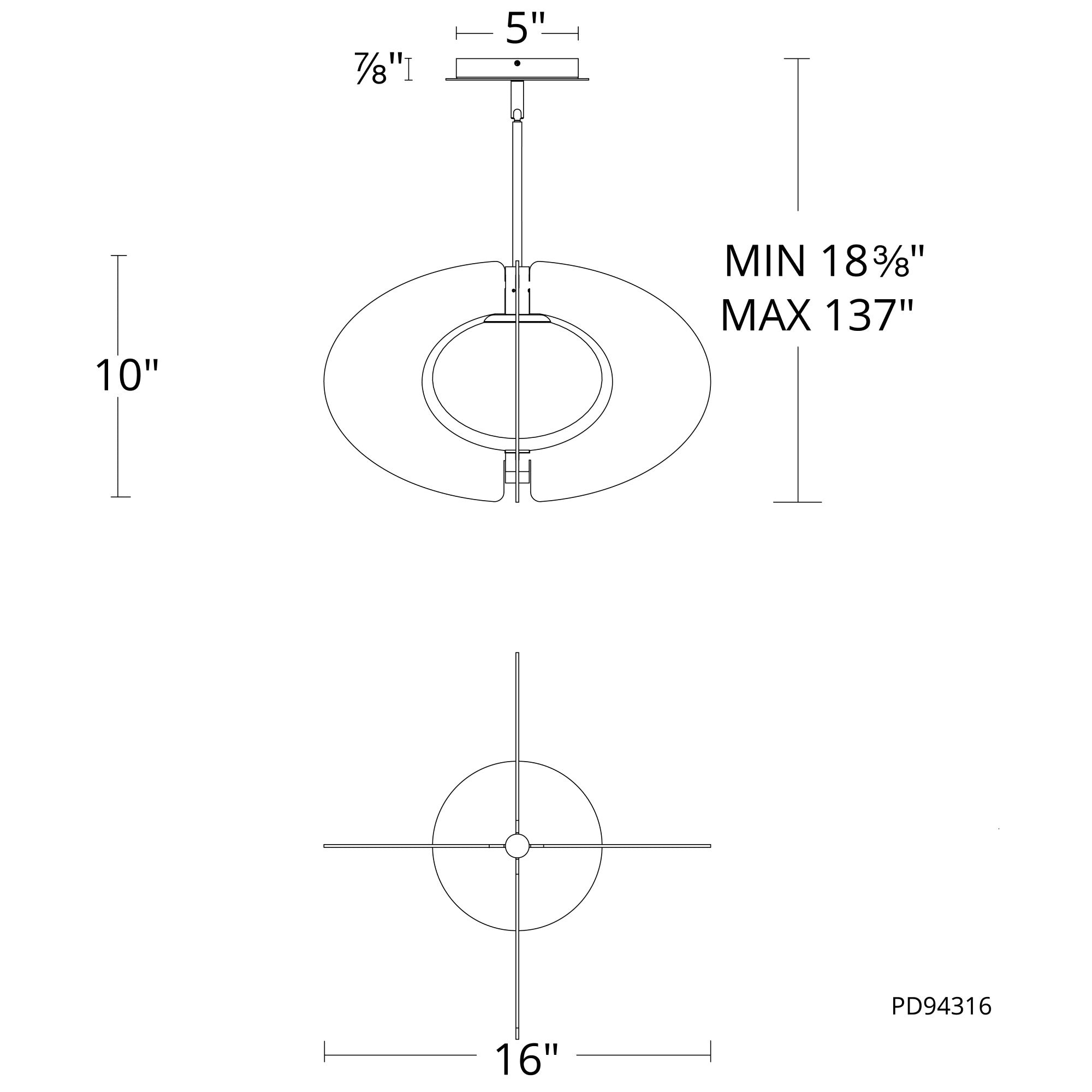 Echelon Pendant - Diagram