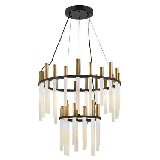 Echo Large Chandelier - Heritage Brass Finish