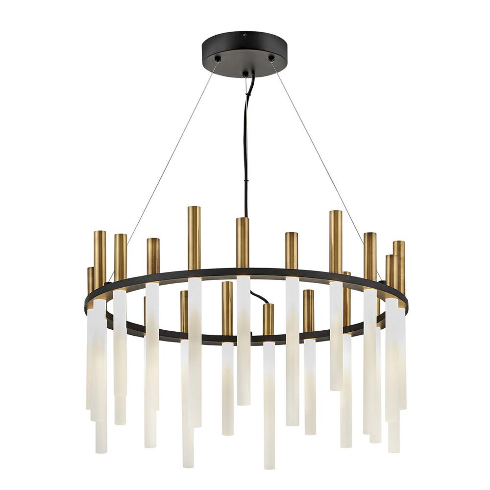 Echo Medium Chandelier - Heritage Brass Finish