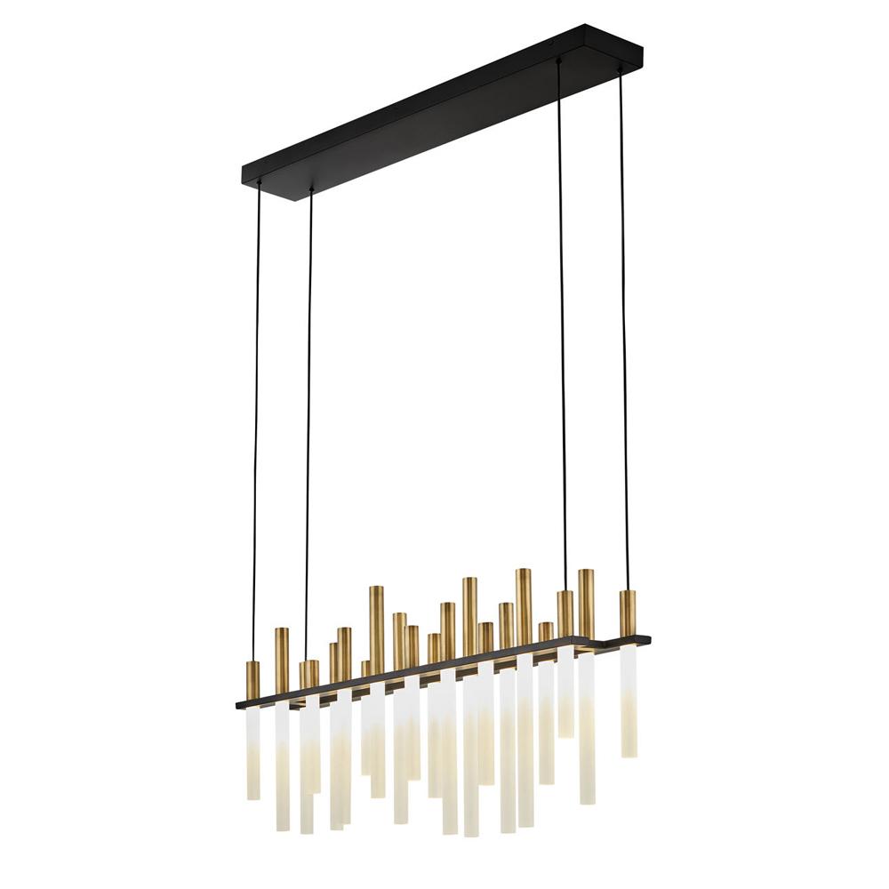 Echo Linear Suspension - Heritage Brass/Black Finish