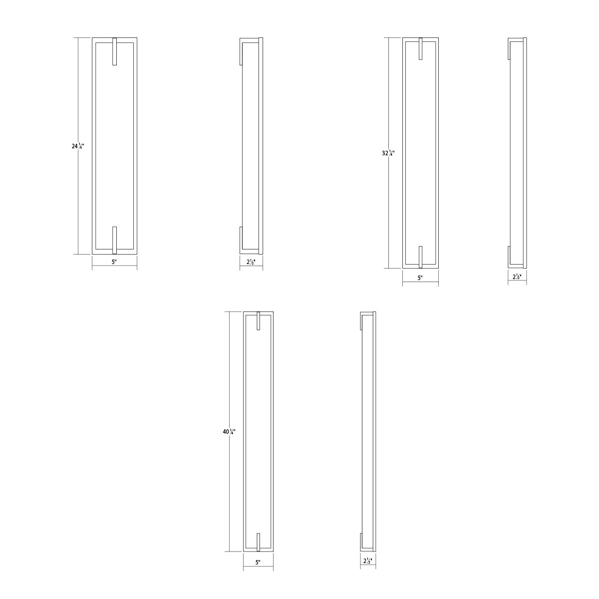 Edge LED Bath Bar - Diagram