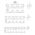 Load image into Gallery viewer, Edna LED Bath Bar - Diagram
