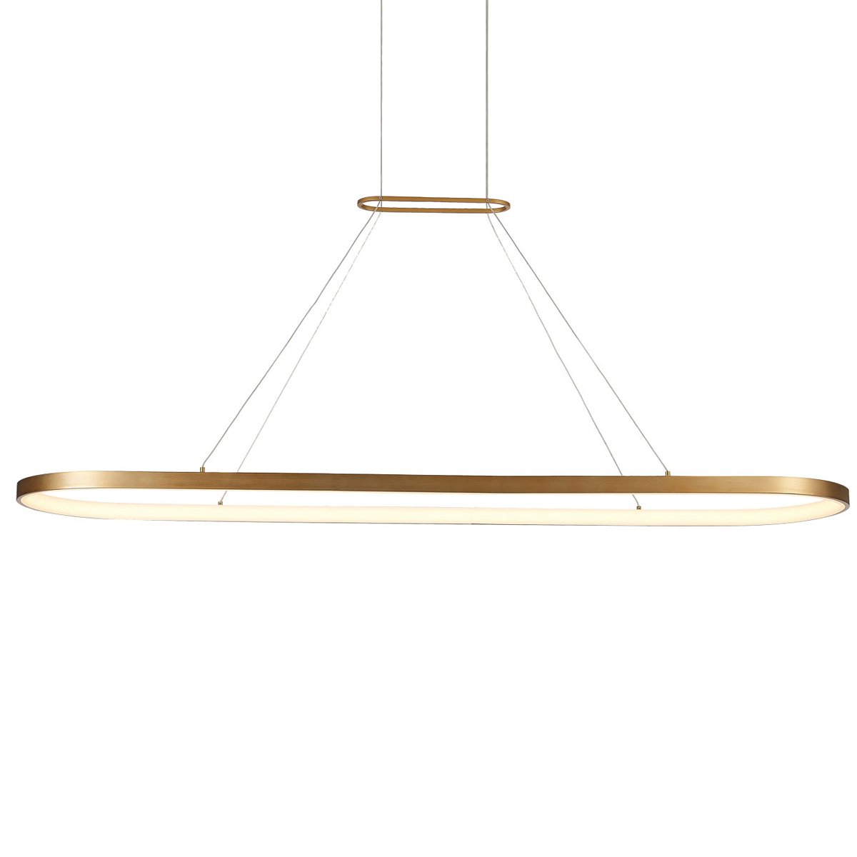 Eerie Large Linear Pendant - Antique Brass