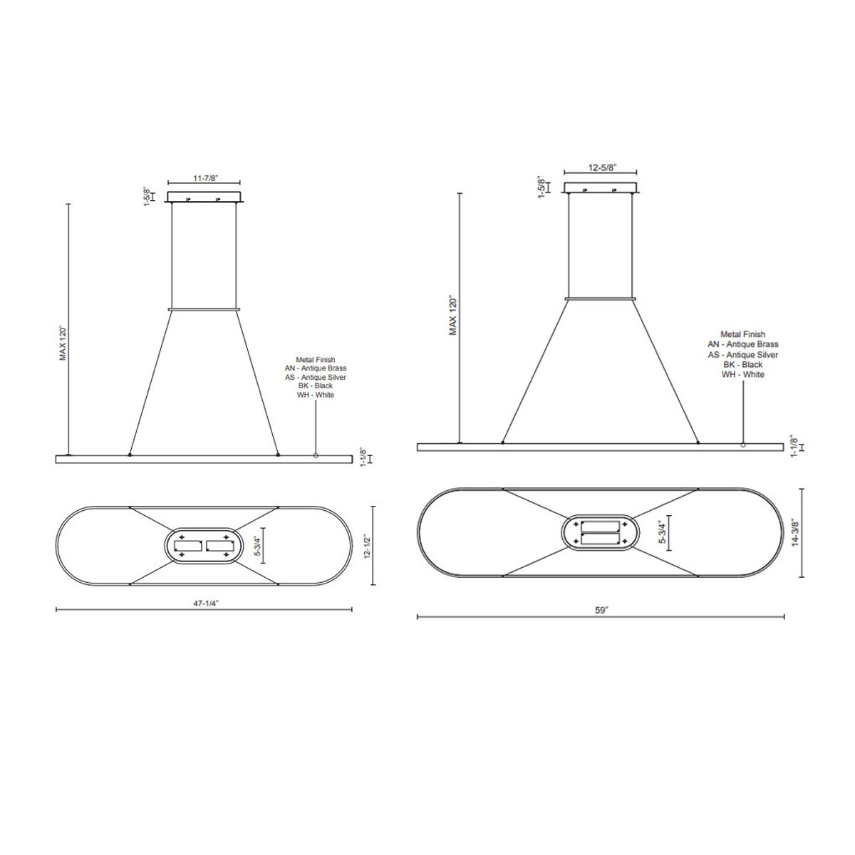 Eerie Linear Pendant - Diagram