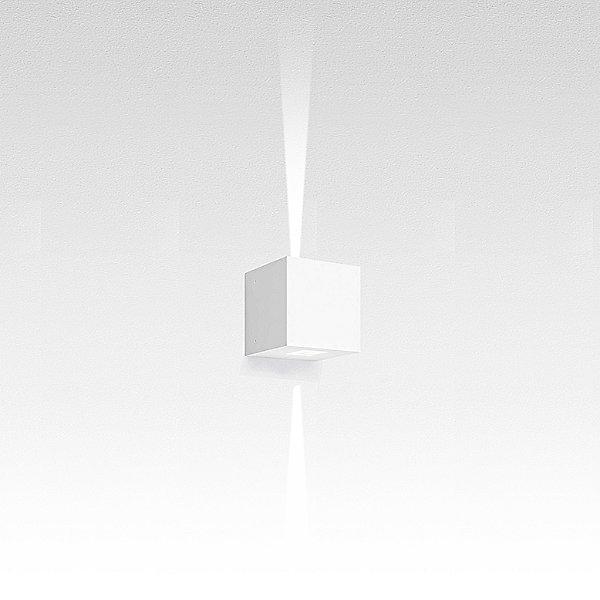 Effetto Square Outdoor LED Wall Light White 2 Narrow Beams
