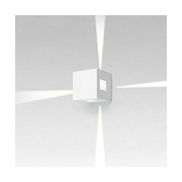 Effetto Square Outdoor LED Wall Light White 4 Beams