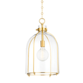 Load image into Gallery viewer, Eldridge Dome Pendant - Aged Brass Finish Clear Glass
