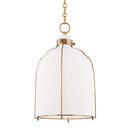 Load image into Gallery viewer, Eldridge Dome Pendant - Aged Brass Finish Opal Glass
