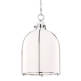 Load image into Gallery viewer, Eldridge Dome Pendant - Polished Nickel Finish Opal Glass
