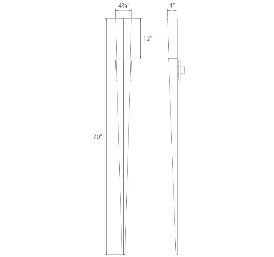 Elessar LED Wall Sconce - Diagram