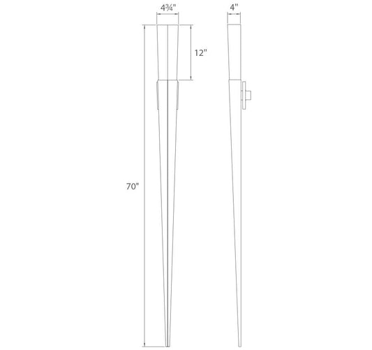 Elessar LED Wall Sconce - Diagram