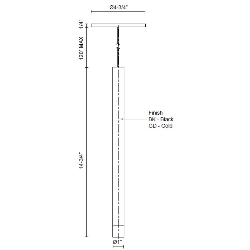 Elixir LED Mini Pendant - Diagram