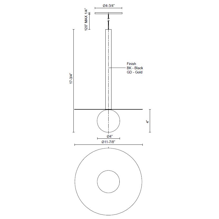 Elixir LED Pendant - Diagram