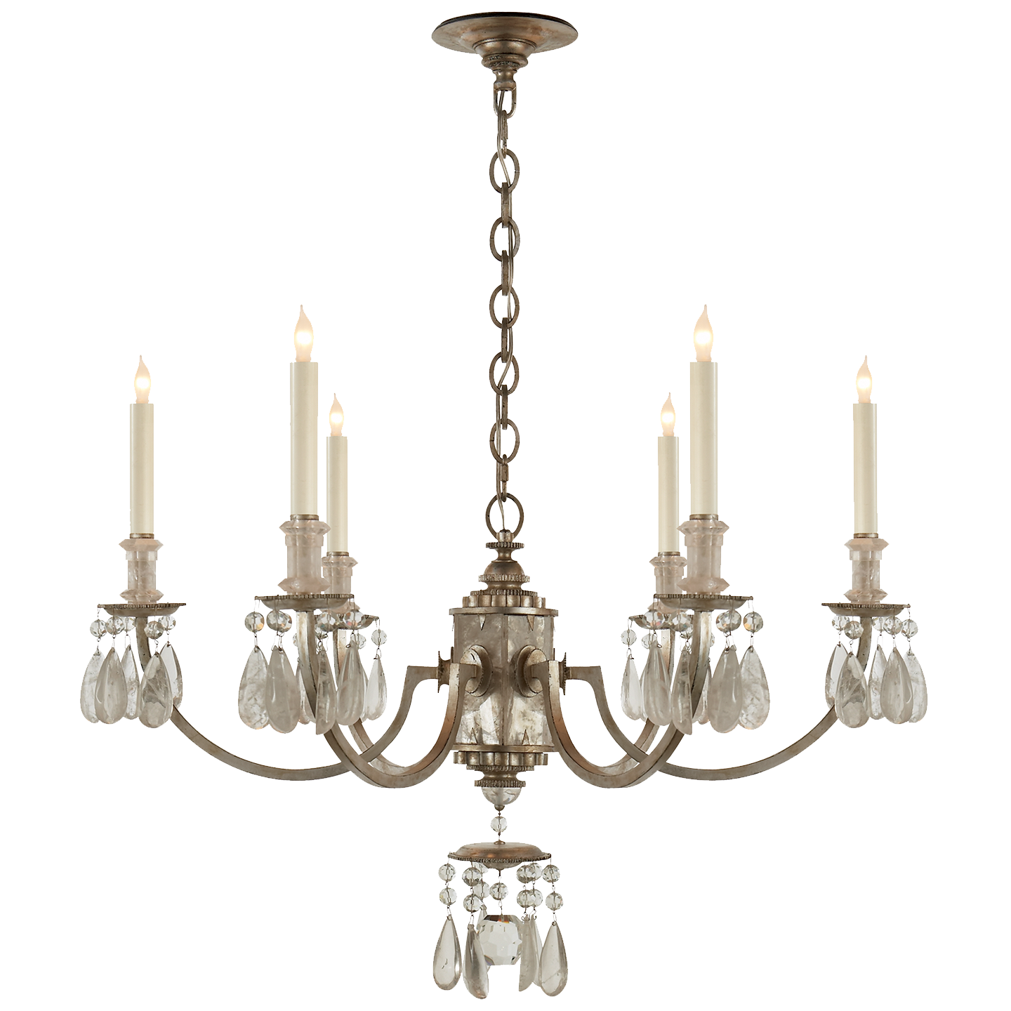 Elizabeth Chandelier - Brushed Silver Finish