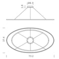 Load image into Gallery viewer, Ellisse Double Mega LED Pendant - Diagram
