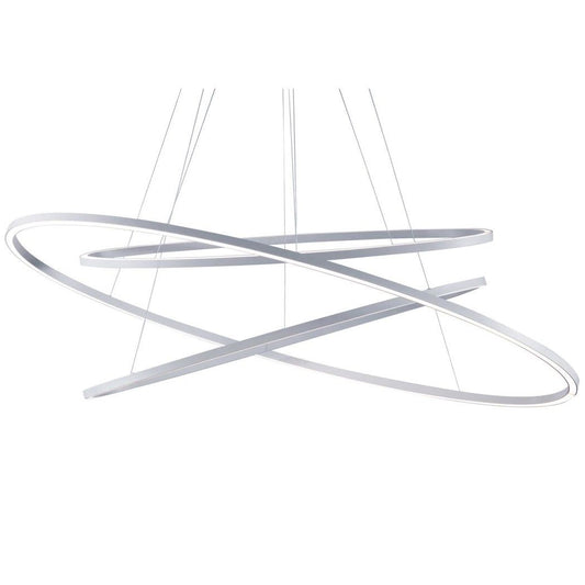 Ellisse Triple Pendant - Polished Aluminum Finish