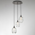 Load image into Gallery viewer, Ellisse 3-Light Multipoint Pendant - Matte Black/Optic Clear
