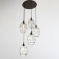 Load image into Gallery viewer, Ellisse 5-Light Multipoint Pendant - Matte Black/Optic Clear

