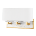 Load image into Gallery viewer, Elwood 3-Light Bath Vanity - Aged Brass Finish
