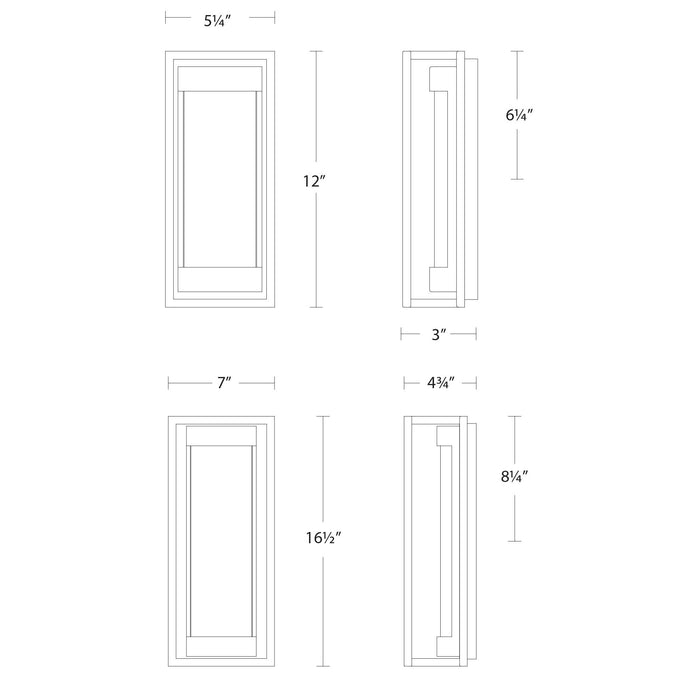 Elyse LED Outdoor Wall Sconce - Diagram