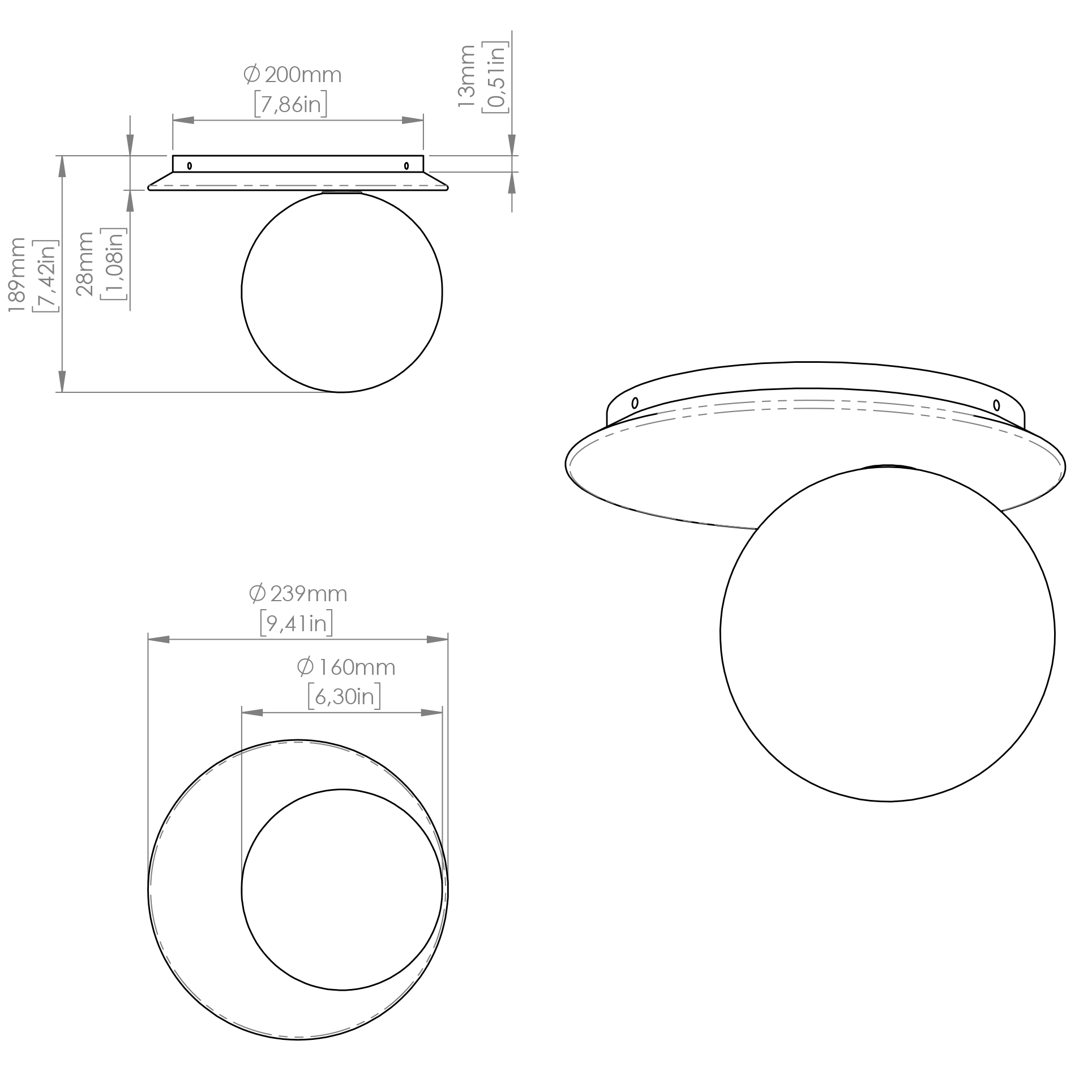 Emma Semi-Flushmount - Diagram