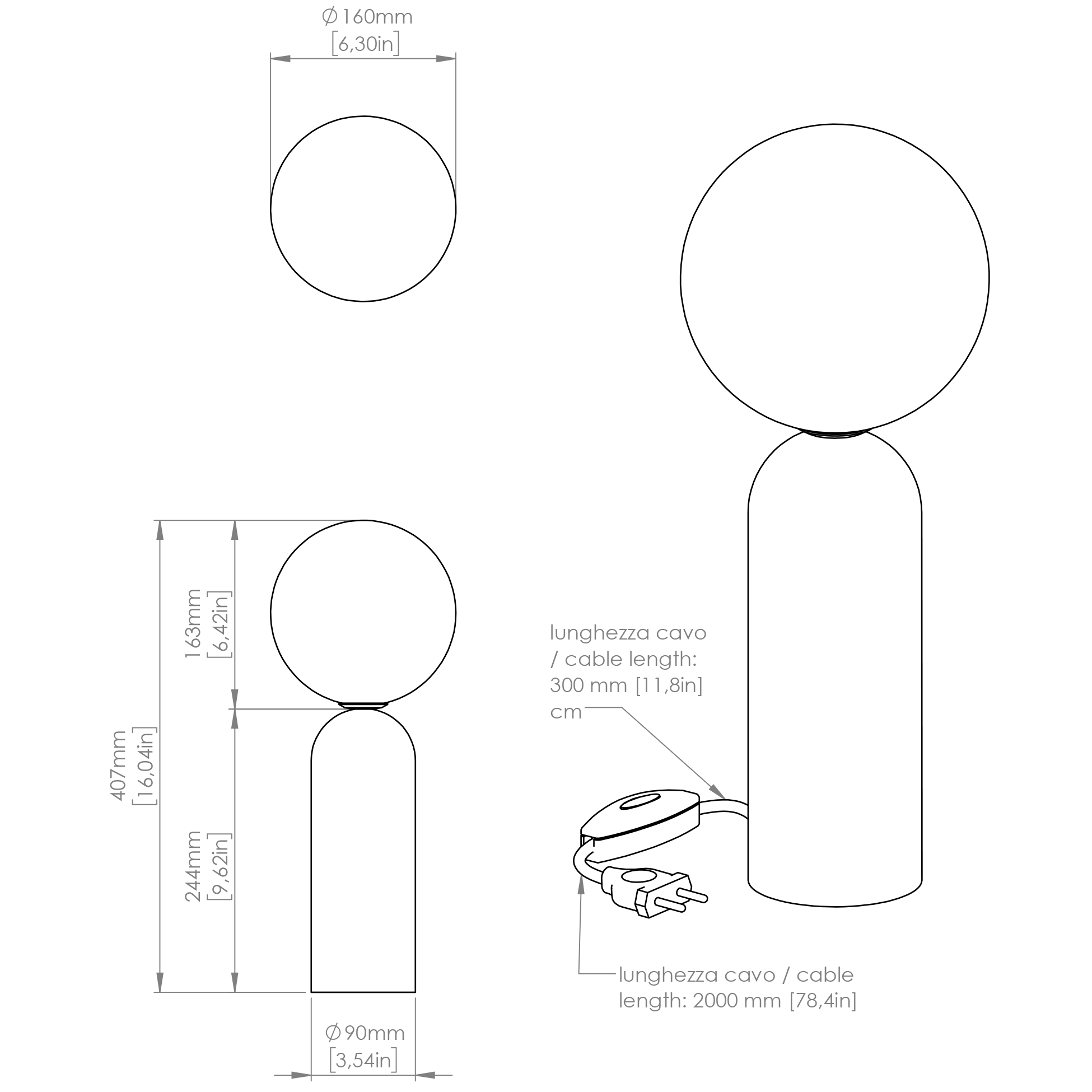 Emma Table Lamp - Diagram