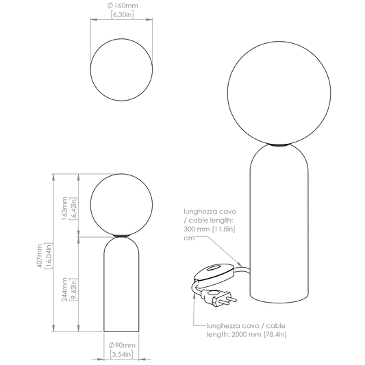 Emma Table Lamp - Diagram