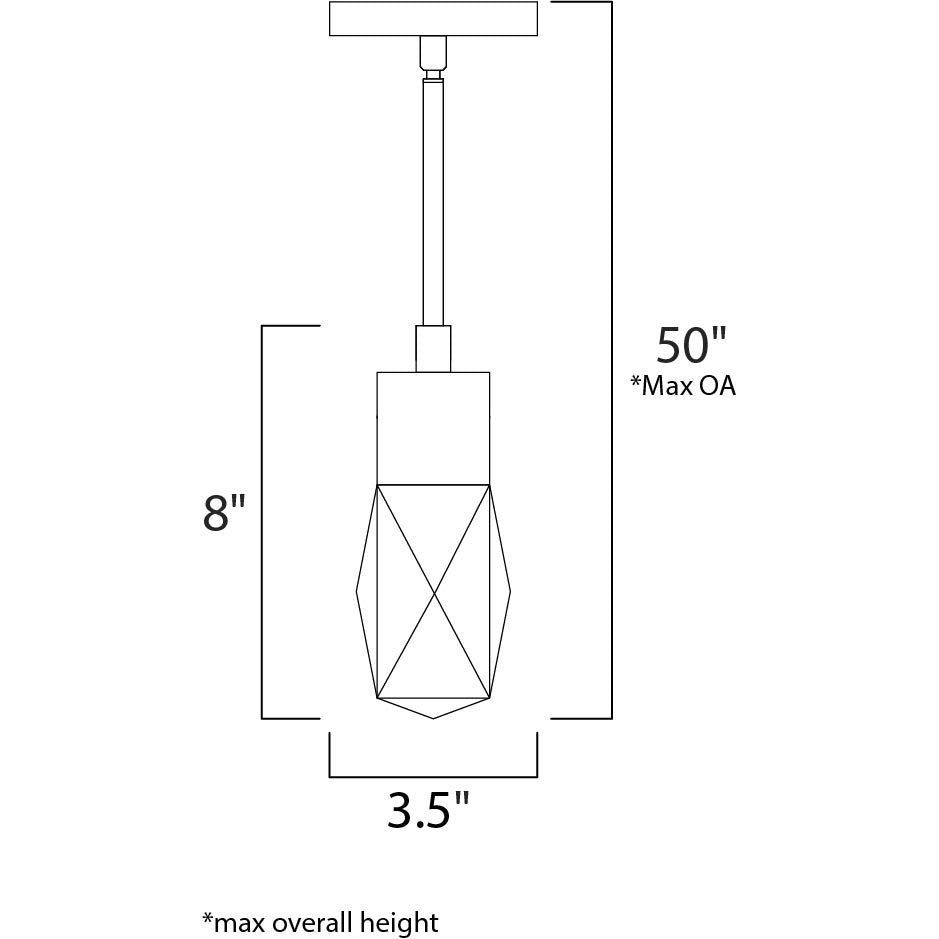 Empire LED Mini Pendant Diagram