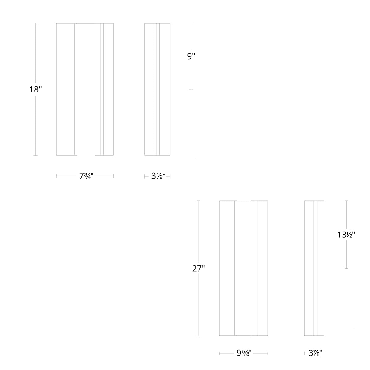 Enigma LED Outdoor Wall Sconce - Diagram