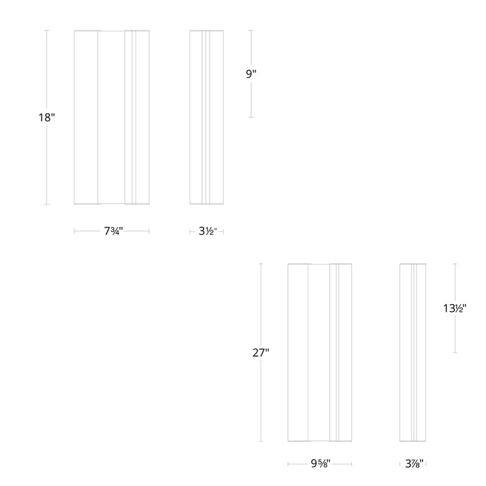 Enigma LED Outdoor Wall Sconce - Diagram