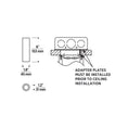 Load image into Gallery viewer, Entra 2" LED Fixed Cylinder Flush Mount - Diagram
