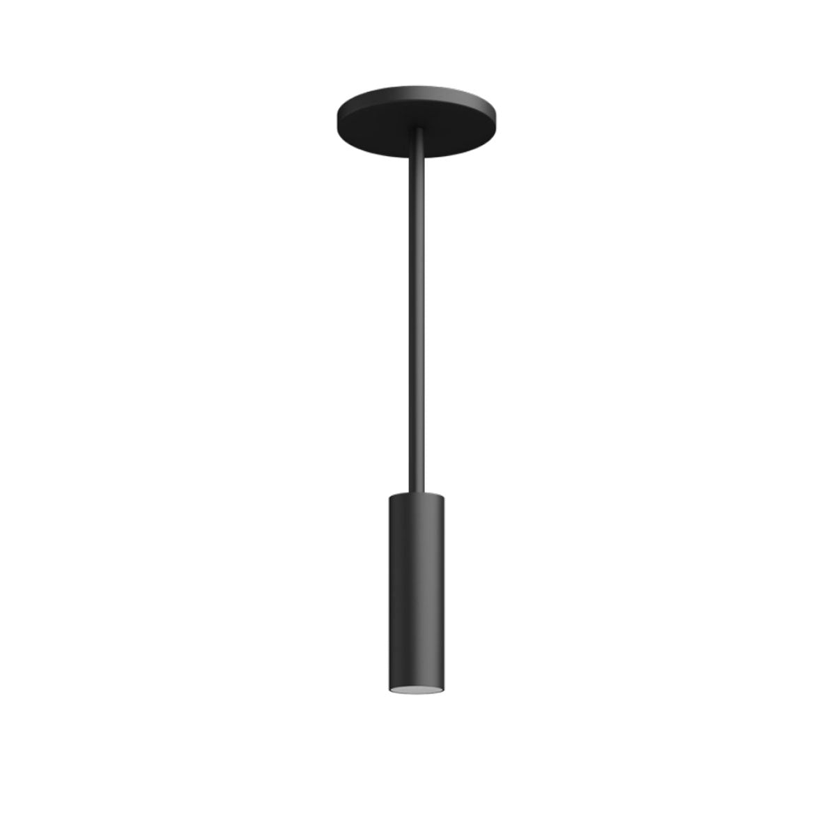 Entra 2" LED Fixed Cylinder Pendant - Black Finish