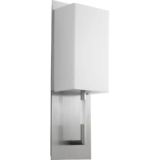 Epoch Wall Light - Satin Nickel Finish Matte White Acrylic Shade