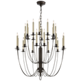 Load image into Gallery viewer, Erika Two-Tier Chandelier - Aged Iron Finish
