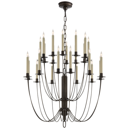 Erika Two-Tier Chandelier - Aged Iron Finish