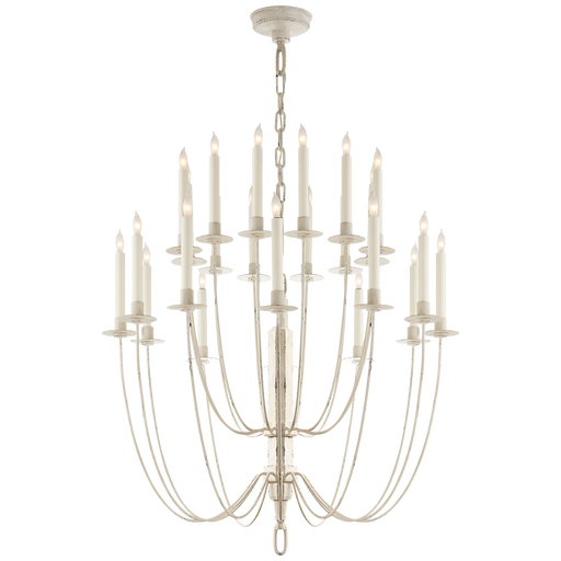 Erika Two-Tier Chandelier - Belgian White Finish