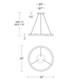 Load image into Gallery viewer, Escapade LED Chandelier - Diagram
