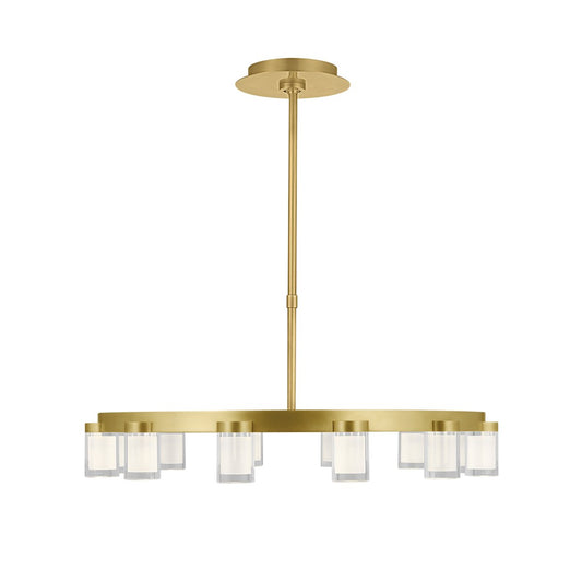 Esfera Medium Chandelier - Natural Brass Finish