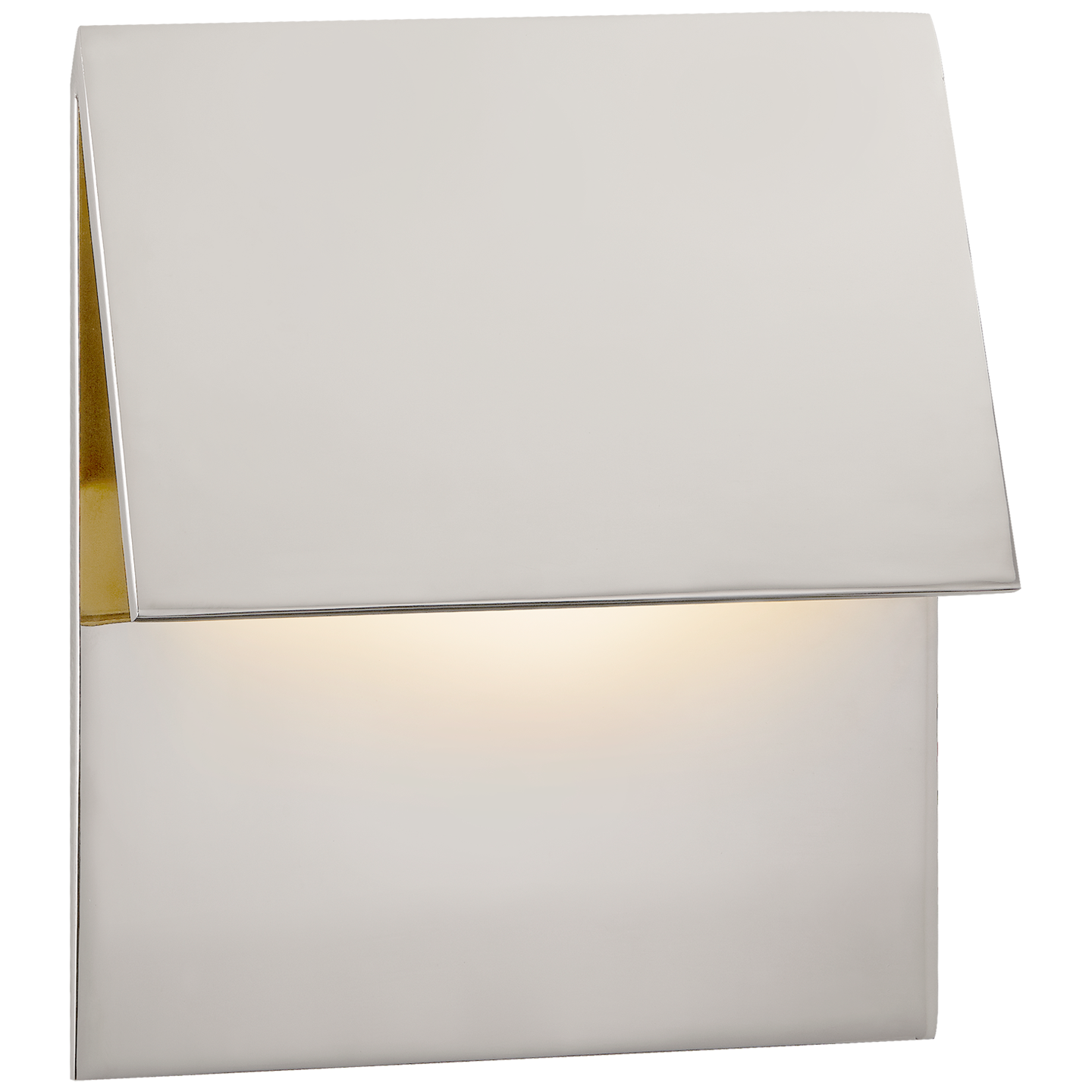 Esker Single Fold Sconce - Polished Nickel