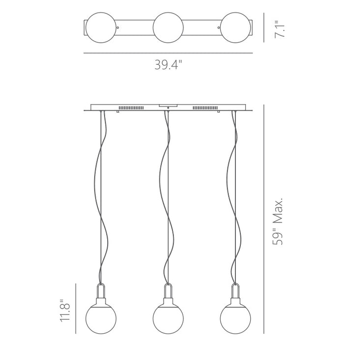 Essence LED Linear Suspension - Diagram
