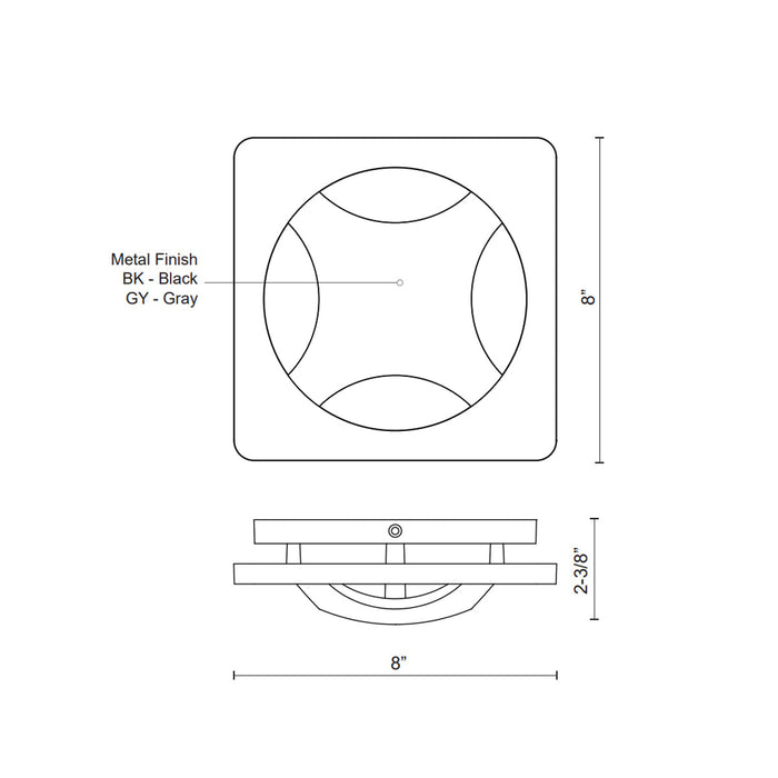 Etna LED Outdoor Wall Sconce - Diagram