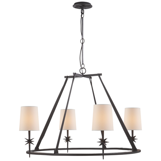 Etoile Round Chandelier - Blackened Rust Finish