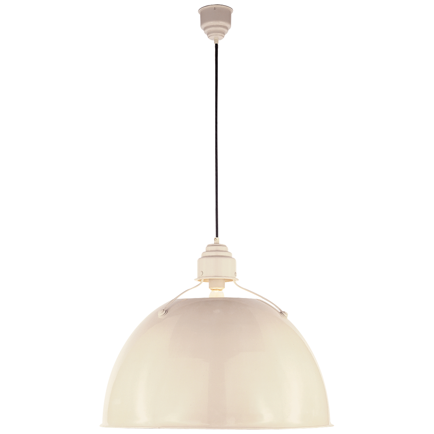 Eugene Large Pendant - Lightly Antique White Finish