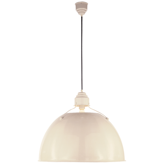 Eugene Large Pendant - Lightly Antique White Finish