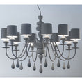 Load image into Gallery viewer, Eva 10 Light Chandelier - Dark Gray Finish
