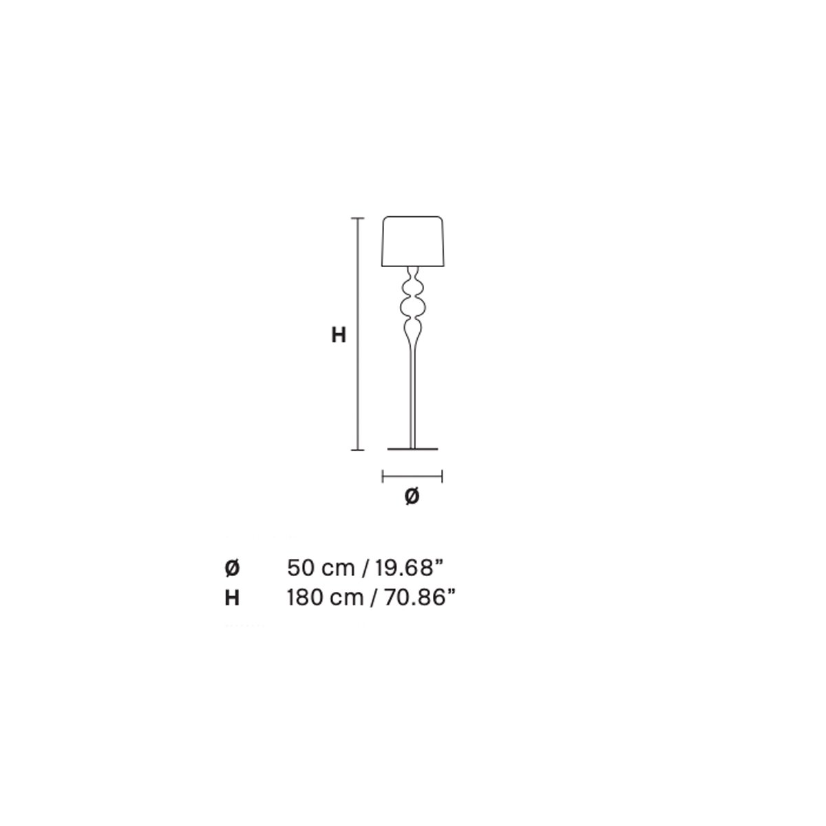 Eva Floor Lamp - Diagram