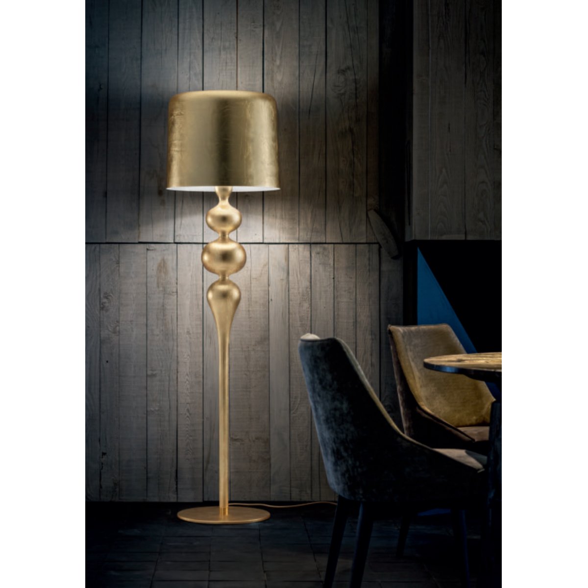 Eva Floor Lamp - Gold Leaf Finish