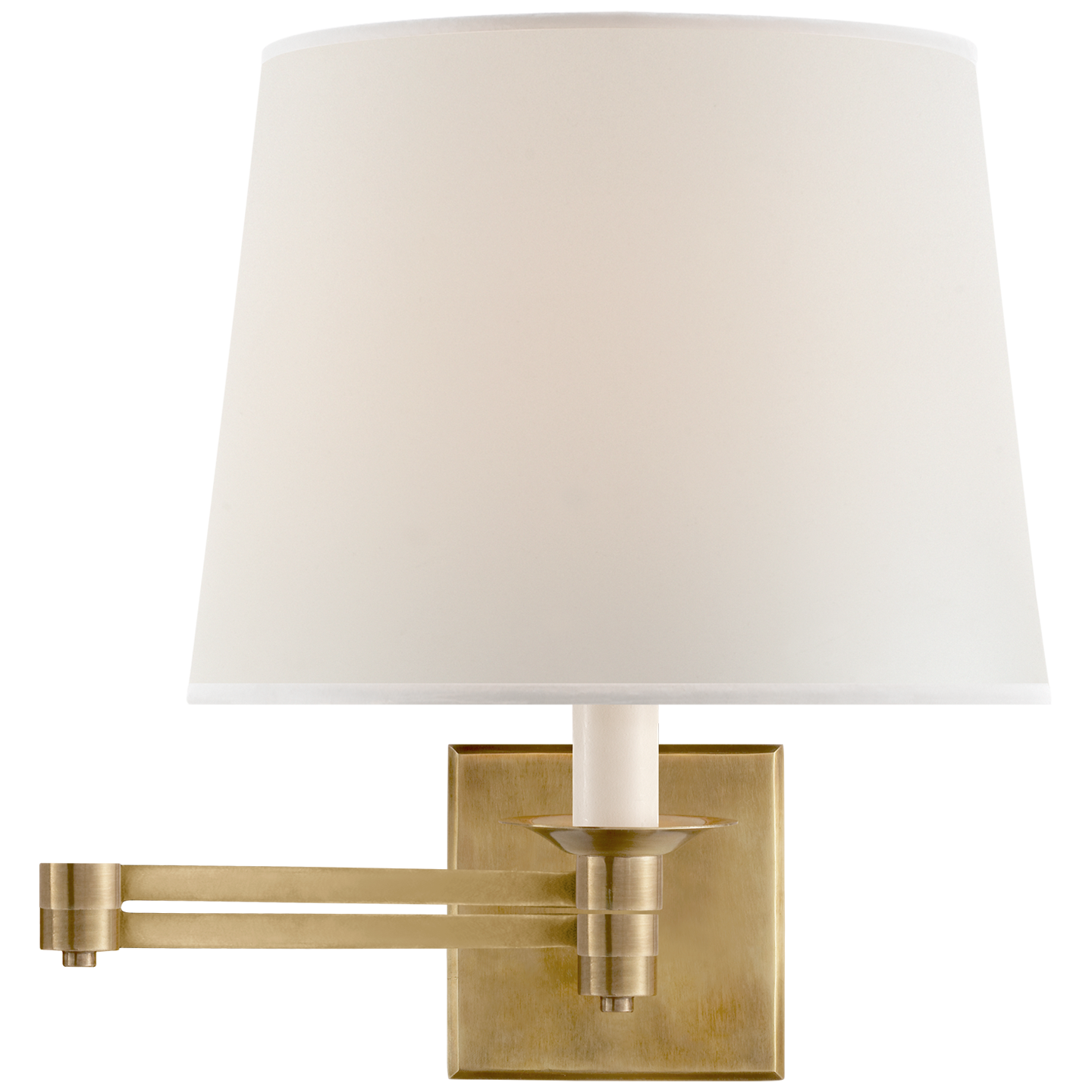 Evans Swing Arm Sconce - Natural Brass Finish