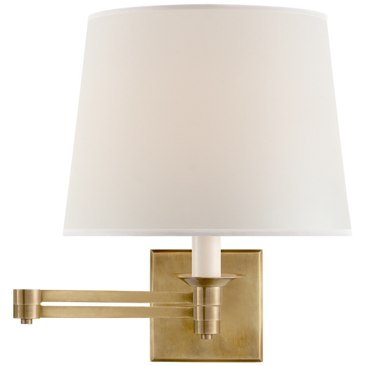 Evans Swing Arm Sconce - Natural Brass Finish